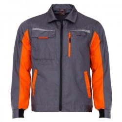 Работен комплект PRISMA SUMMER яке с панталон сиво/оранжев