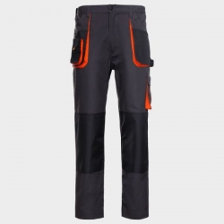 Работен комплект KASTOR яке и панталон сиво/оранжев