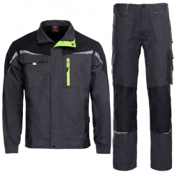 Работен комплект PRISMA All seasons яке и панталон сив/зелен