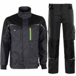 Работен комплект PRISMA SPANDEX сив зелено яке с панталон