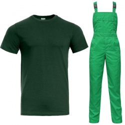 Работен комплект ROBERTO тъмно зелен с тъмно зелена тениска