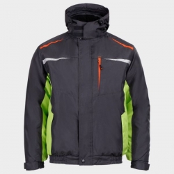 Работен комплект PRISMA WINTER яке и полугащеризон сиво/зелен