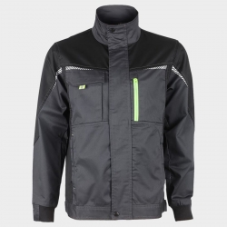 Работен комплект PRISMA SPANDEX яке и полугащеризон сив/зелено