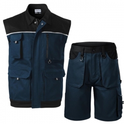 Работен комплект Woody елек и къс панталон син