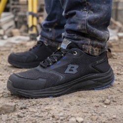 Ниски работни обувки без бомбе Sparco S-PIKE SISTERON LOW O2 Черен / Сив цвят