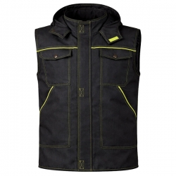 Работен елек  ALEX DENIM черно/зелено