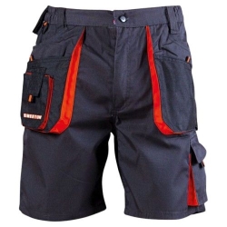 Работен мъжки къс панталон KASTOR сив/оранжев