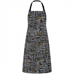 Работна престилка с нагръдник PETTORINA BLACK MENU