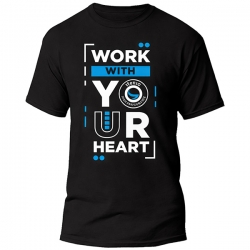 Работна тениска с лого PAYPER SUNSET BLACK/ROYAL BLUE