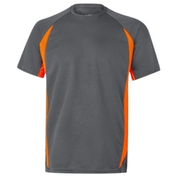 Двуцветна тениска VELILLA GREY/ORANGE