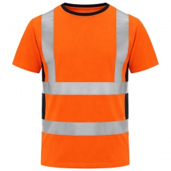 Светлоотразителна работна тениска EXETER оранжева