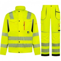 Работен комплект DRIFT HV яке и панталон жълт