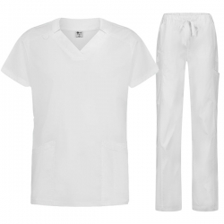 Медицински комплект ANGELICA туника и DANTE панталон бял