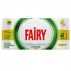 Мокри кърпи за повърхности FAIRY LEMON 100 бр.