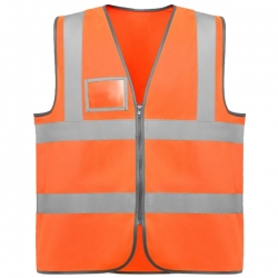Светлоотразителен работен елек POLUX HV оранжев