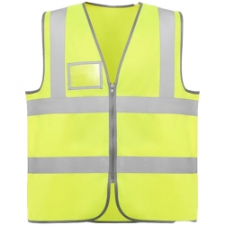 Светлоотразителен работен елек POLUX HV жълт