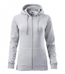 Дамски суитшърт с цип Trendy Zipper411 светло сив