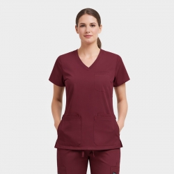 Медицинска туника TP3002 виненочервена
