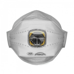 Еднократна маска FFP2 с Typhoon™ клапан JSP SPRINGFIT™ FFP2 Бял цвят