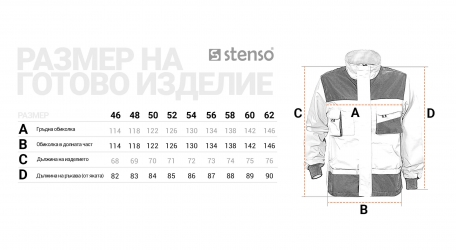 Работен комплект от 3 части Kastor яке и панталон сив/оранжев и обувки Kastor 2.0 low 01
