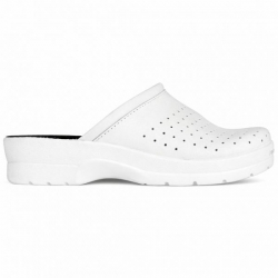 Медицински комплект от 3 части туника и панталон Nobby маув и сабо GF lady бяло