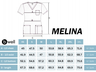 Медицинска туника MELINA принт Galaxy Hearts