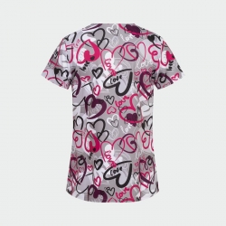 Медицинска туника MELINA принт Painted Hearts