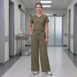 Медицински панталон AURELIA Straigh олив