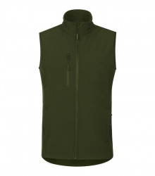 Работен мъжки софтшелен елек Trail568 тъмно зелен