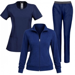 Медицински комплект от 3 части INFINITY суитшърт 2391A, туника CKE2624A и панталон CKE1124A цвят тъмно син
