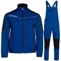 Работен комплект Melbourne stretch яке и полугащеризон син