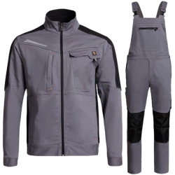 Работен комплект Melbourne stretch яке и полугащеризон сив