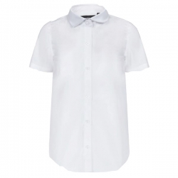 Дамска работна риза с къс ръкав VELILLA бяла