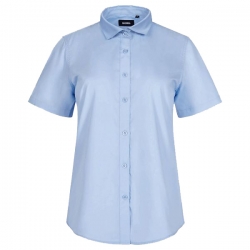 Дамска работна риза с къс ръкав VELILLA светло синя