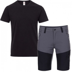 Работен комплект къс панталон Nox и тениска SUNSET черна