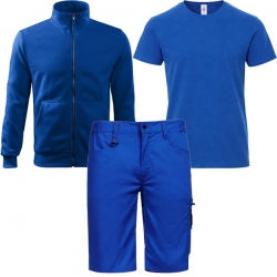 Работен комплект от 3 части суитшърт Adventure407, къс панталон PRISMA LIGHT STRETCH и тениска SUNSET кралско син