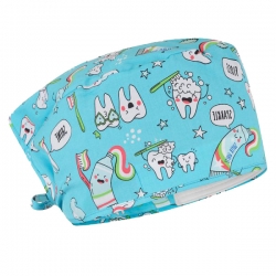 Медицинска шапка ADRIANA сини зъби