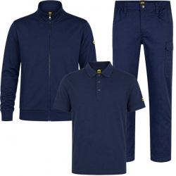 Работен комплект от 3 части Diadora суитшърт, панталон и поло тениска тъмно син