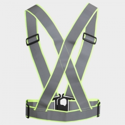 Светлоотразителен колан тип сбруя STENSO REFLECTIVE ELASTIC 2.0 HV YELLOW