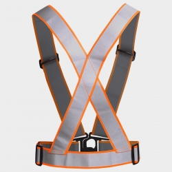Светлоотразителен колан тип сбруя STENSO REFLECTIVE ELASTIC 2.0 HV ORANGE