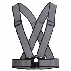 Светлоотразителен колан тип сбруя STENSO REFLECTIVE ELASTIC 2.0 HV BLACK