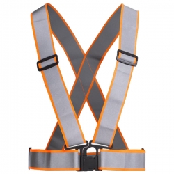 Светлоотразителен колан тип сбруя STENSO REFLECTIVE ELASTIC 2.0 HV ORANGE