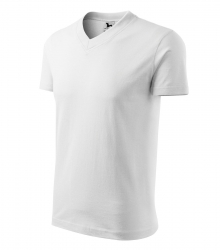 Работна унисекс тениска V-neck102 бяла