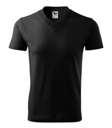 Работна унисекс тениска V-neck102 черна