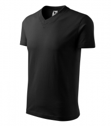 Работна унисекс тениска V-neck102 черна