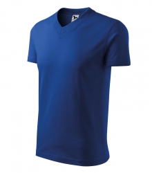 Работна унисекс тениска V-neck102 кралско синя