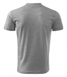 Работна унисекс тениска V-neck102 тъмно сив меланж