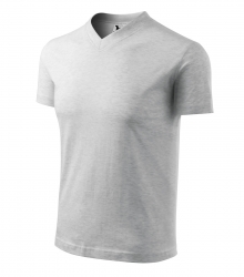 Работна унисекс тениска V-neck102 сив меланж