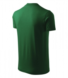Работна унисекс тениска V-neck102 тъмно зелена