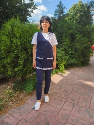 Престилка Monica синя на точки